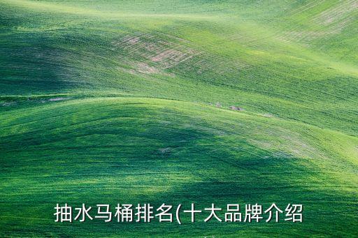 抽水馬桶排名(十大品牌介紹