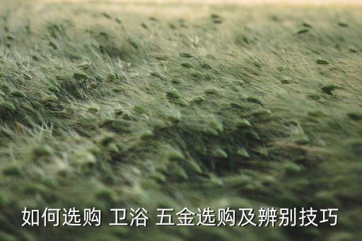 如何選購 衛(wèi)浴 五金選購及辨別技巧
