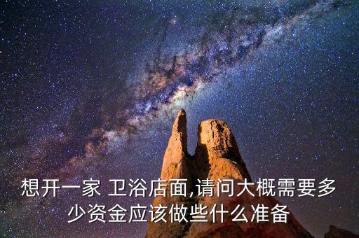 想開一家 衛(wèi)浴店面,請問大概需要多少資金應該做些什么準備