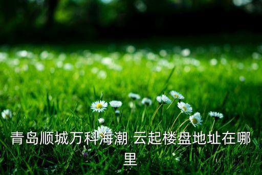 青島順城萬科海潮 云起樓盤地址在哪里