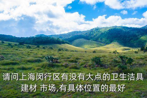 請(qǐng)問上海閔行區(qū)有沒有大點(diǎn)的衛(wèi)生潔具建材 市場(chǎng),有具體位置的最好