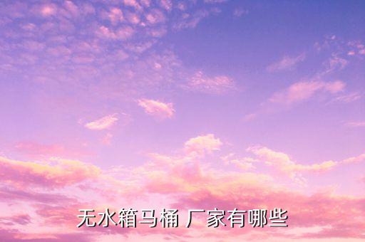 無水箱馬桶 廠家有哪些