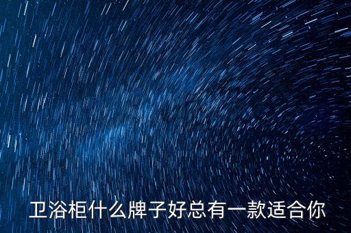  衛(wèi)浴柜什么牌子好總有一款適合你
