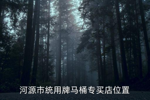 河源市統(tǒng)用牌馬桶專買店位置