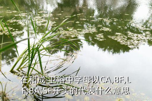 在和成 衛(wèi)浴中字母以CA,BF,LF,BA,SF開頭的代表什么意思