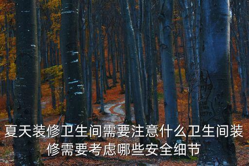 夏天裝修衛(wèi)生間需要注意什么衛(wèi)生間裝修需要考慮哪些安全細(xì)節(jié)
