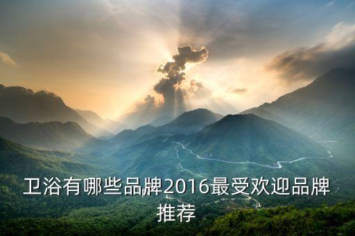 衛(wèi)浴潔具中高端品牌是哪些