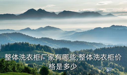 整體洗衣柜廠家有哪些,整體洗衣柜價(jià)格是多少