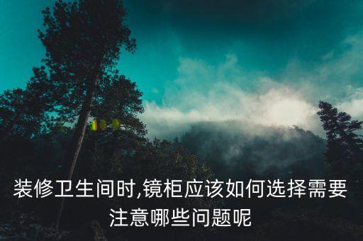 裝修衛(wèi)生間時(shí),鏡柜應(yīng)該如何選擇需要注意哪些問(wèn)題呢