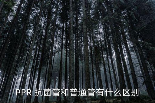 PPR 抗菌管和普通管有什么區(qū)別