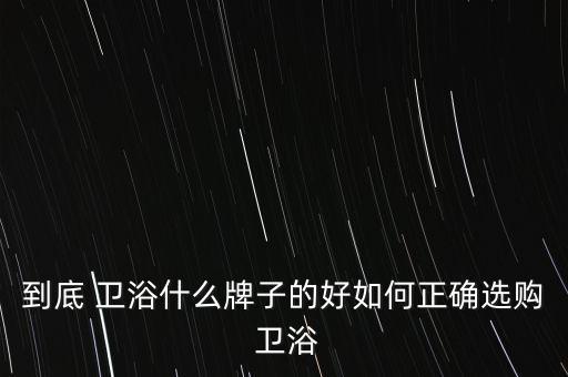 到底 衛(wèi)浴什么牌子的好如何正確選購 衛(wèi)浴