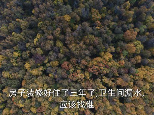 房子裝修好住了三年了,衛(wèi)生間漏水,應(yīng)該找誰(shuí)