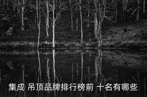 集成 吊頂品牌排行榜前 十名有哪些
