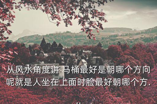 從風(fēng)水角度講 馬桶最好是朝哪個(gè)方向呢就是人坐在上面時(shí)臉最好朝哪個(gè)方...