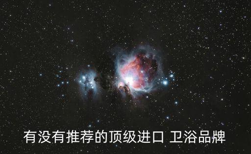 有沒有推薦的頂級進(jìn)口 衛(wèi)浴品牌