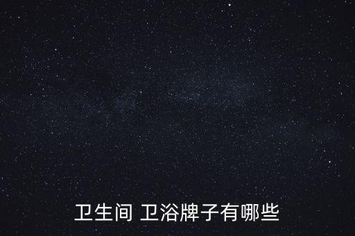 衛(wèi)生間 衛(wèi)浴牌子有哪些