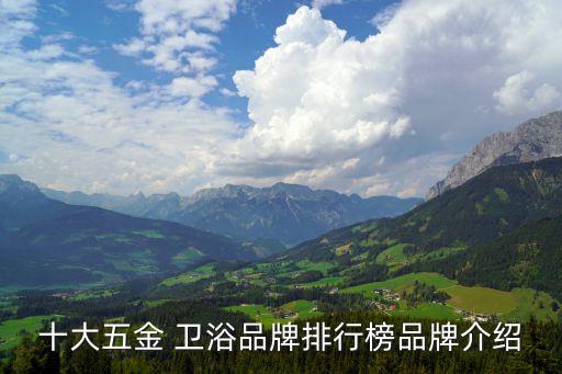 十大五金 衛(wèi)浴品牌排行榜品牌介紹