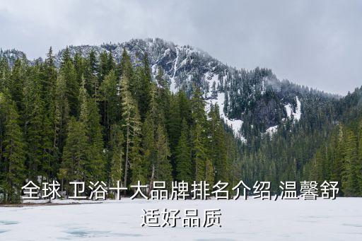 全球 衛(wèi)浴十大品牌排名介紹,溫馨舒適好品質(zhì)