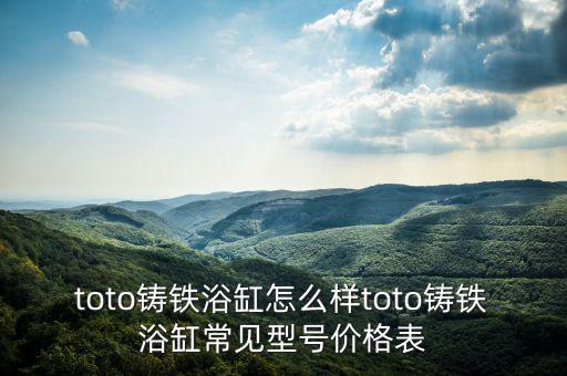 toto鑄鐵浴缸怎么樣toto鑄鐵浴缸常見型號(hào)價(jià)格表