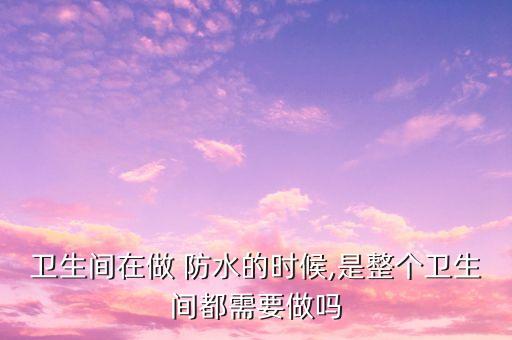 衛(wèi)生間在做 防水的時(shí)候,是整個(gè)衛(wèi)生間都需要做嗎