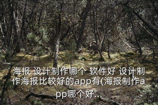 海報 設(shè)計制作哪個 軟件好 設(shè)計制作海報比較好的app有(海報制作app哪個好...