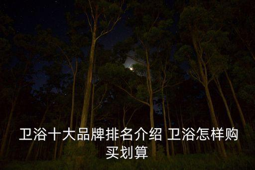  衛(wèi)浴十大品牌排名介紹 衛(wèi)浴怎樣購買劃算