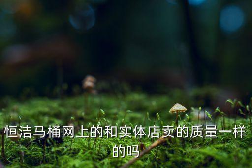 恒潔馬桶網(wǎng)上的和實體店賣的質(zhì)量一樣的嗎