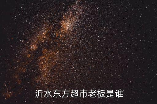  沂水東方超市老板是誰