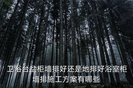  衛(wèi)浴臺盆柜墻排好還是地排好浴室柜墻排施工方案有哪些