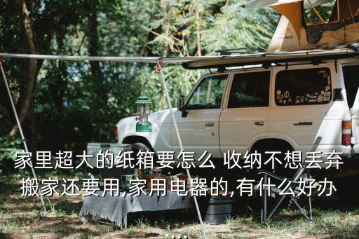家里超大的紙箱要怎么 收納不想丟棄搬家還要用,家用電器的,有什么好辦...