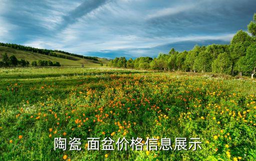 陶瓷 面盆價格信息展示