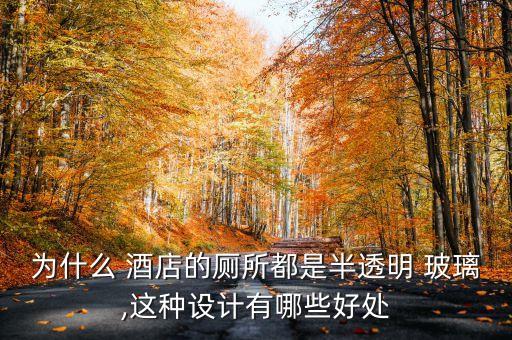 為什么 酒店的廁所都是半透明 玻璃,這種設(shè)計(jì)有哪些好處