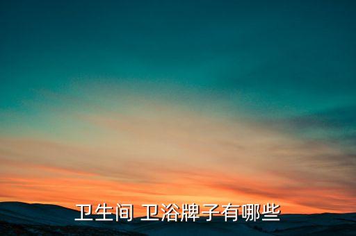 衛(wèi)生間 衛(wèi)浴牌子有哪些