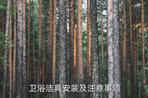  衛(wèi)浴潔具安裝及注意事項