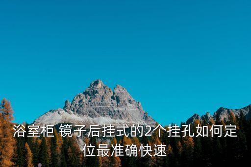 浴室柜 鏡子后掛式的2個掛孔如何定位最準確快速