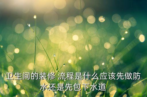 公廁衛(wèi)浴施工流程圖片大全