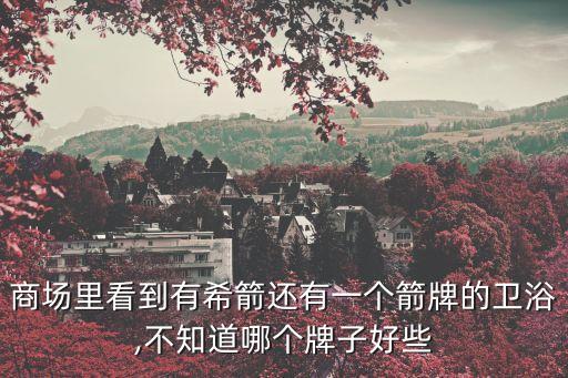 商場里看到有希箭還有一個箭牌的衛(wèi)浴,不知道哪個牌子好些