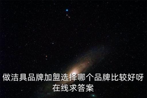 做潔具品牌加盟選擇哪個(gè)品牌比較好呀在線求答案