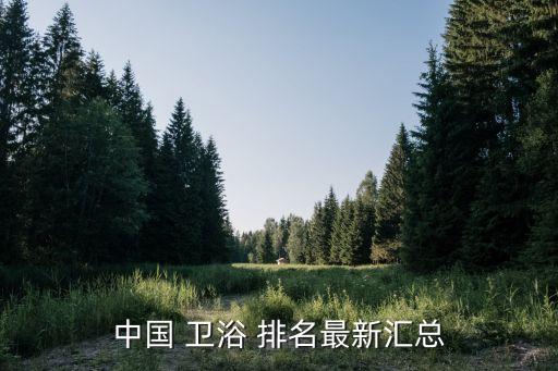 中國(guó) 衛(wèi)浴 排名最新匯總